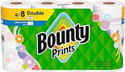 Bounty Paper Towels 4 Double Select-A-Size Printed Rolls, 4 Count