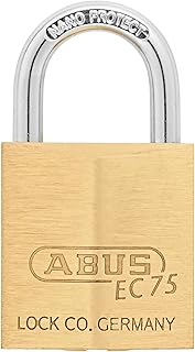 ABUS 75/30 Small Solid Brass Padlock with 2 Keys for Outdoor, School, Gym | 1 9/64in (30mm) Wide, Keyed Alike