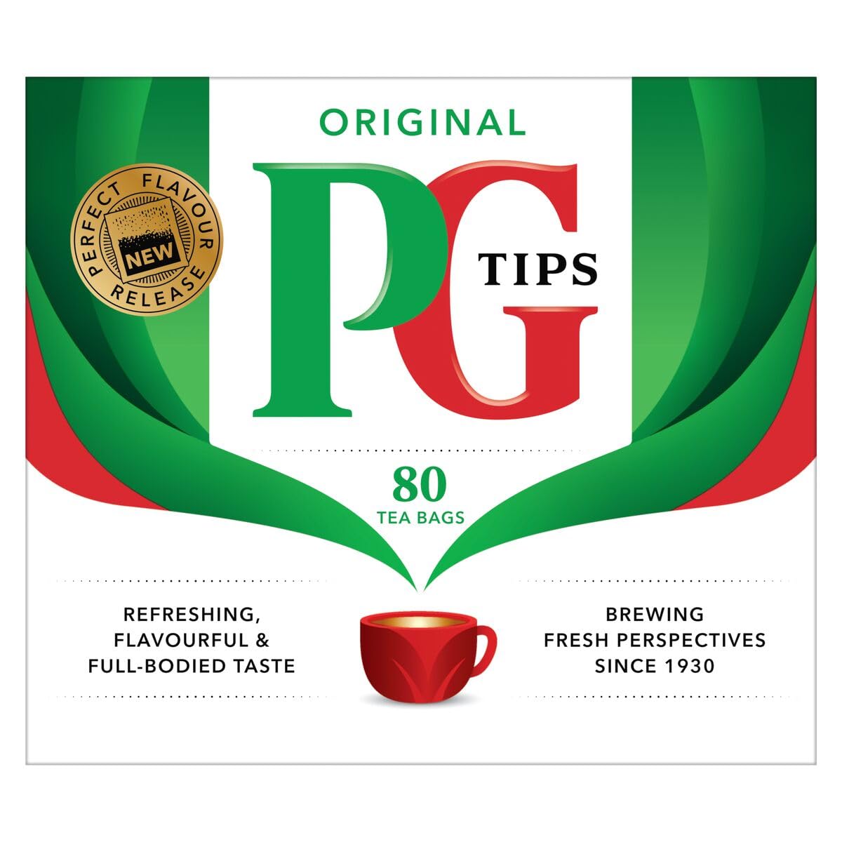 80 Original Non-Pyramid Black Tea Bags (Count of 80) by PG Tips – Pack of 80, Model 24031202