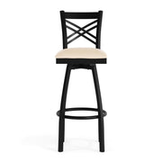 Flash Furniture Tan Vinyl Seat/Black Metal Frame / Set of 1 / Traditional Barstools