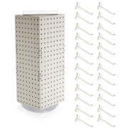 Azar Displays Pegboard + Hooks / White / 8 inches (W) x 8 inches (D) x 20 inches (H) Display Racks