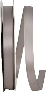 Reliant Ribbon Double Face Df Satin - Fashion Colors, Metal Grey, 5/8 Inch, 100 Yards