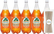Jarritos Mandarin Mexican Soft Soda Drink 1.5 Lt Plastic Bottles 5 Pack + 15 Sugarcane Disposable Straws by KOOL8SHOP Infinite Deals