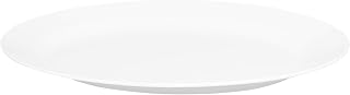 Elite Global Solutions M1914-NW Oval Platter, 19 3/4" x 14" x 1 1/4" h., Melamine, White (Pack of 4)
