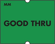 DayMark Safety Systems IT120525 MoveMark Date Coder Removable Label, Good Thru, for DM4 SpeedyMark 20 2-Line Marking Gun, Green Pack of 8 Rolls