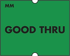 DayMark Safety Systems IT120525 MoveMark Date Coder Removable Label, Good Thru, for DM4 SpeedyMark 20 2-Line Marking Gun, Green Pack of 8 Rolls