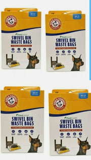 Swivel Bin Waste Bags 80ct (4 x 20ct) by ARM & HAMMER – 1 Count (Pack of 80), Plastic, White, Pack of 80, Model 4334810436
