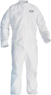 KLEENGUARD A45 Liquid & Particle Surface Prep & Paint Protection Coveralls (41488), Reflex Design, Zipper Front, White, 3XL, 25 / Case