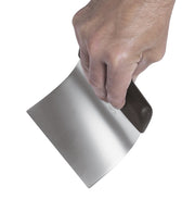 World Cuisine 4-3/4-Inch by 3-3/4-Inch Diameter Flexible Stainless Steel Dough Scraper by PADERNO – stainless_steel, Silver, Model 18501-02