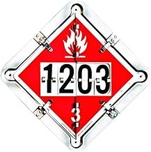 Labelmaster 126CLR Hazmat Flip Placard, Flammable, Combustible, Poison, Corrosive Canadian, Aluminum, Flip Placard System