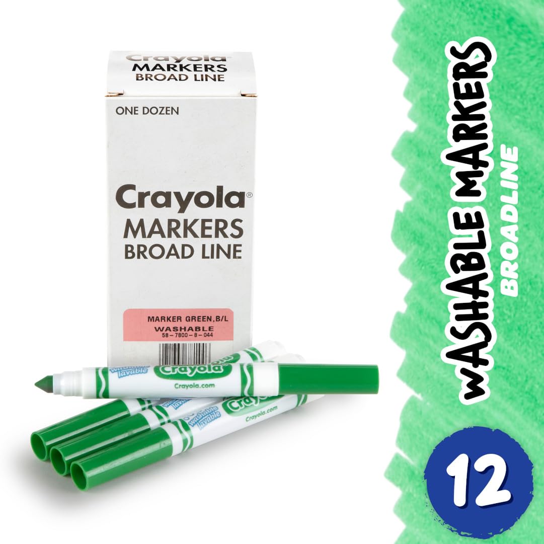 Crayola Green / 12 Count (Pack of 1) / classic Coloring Pens & Markers