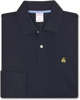Brooks Brothers Mens Original Fit All Mesh Cotton Long Sleeve Polo Shirt,