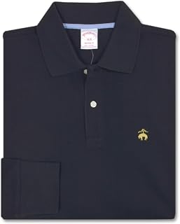 Brooks Brothers Mens Original Fit All Mesh Cotton Long Sleeve Polo Shirt,