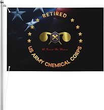 Double-Sided 3ply 2x3FT US Chemical Corps Retired Flag Heavy-Duty Polyester Indoor Outdoor Use69