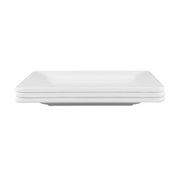 Square Pebble Plate by Elite Global Solutions – 7" sq., Melamine, White, Pack of 6, Model D7SQRR-W