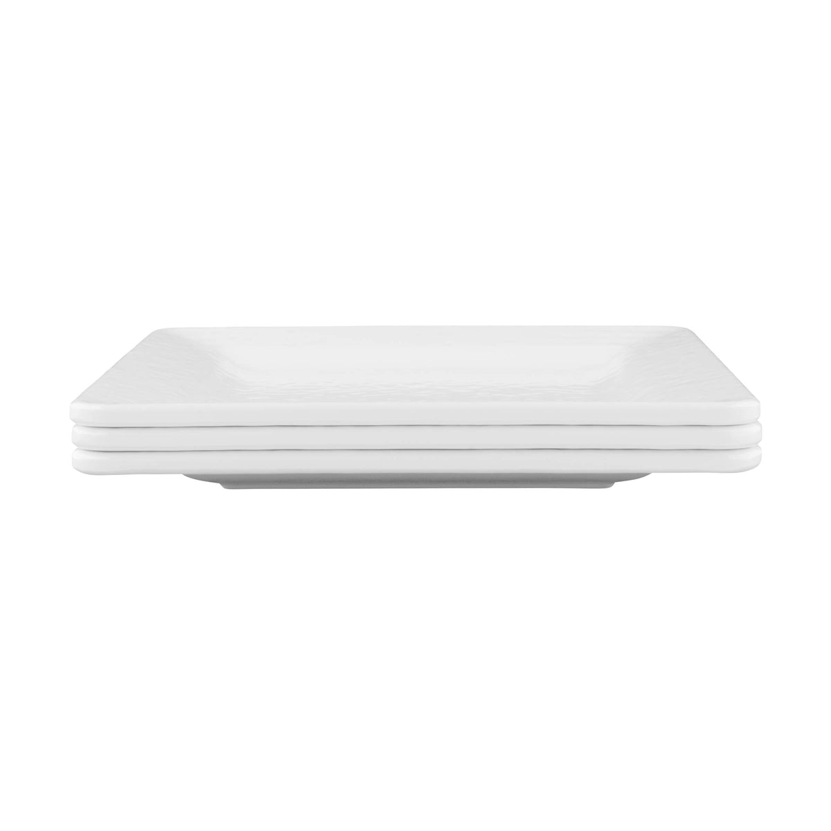 Square Pebble Plate by Elite Global Solutions – 7" sq., Melamine, White, Pack of 6, Model D7SQRR-W