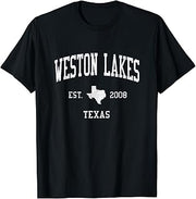 Weston Lakes TX Vintage Athletic Sports JS01 T-Shirt
