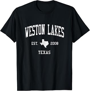 Weston Lakes TX Vintage Athletic Sports JS01 T-Shirt