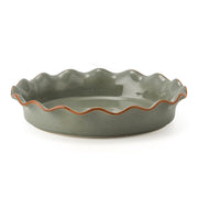 Siducal Ceramic Pie Pan, 10.5 Inch Deep Dish, Green