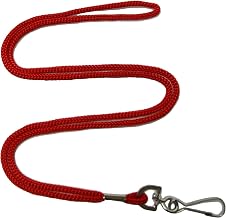 Kemp USA Economy Rope Lanyard - Soft Nylon Lanyards for ID Badges - With Swivel J-Hooks for Easy Attachment