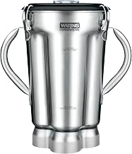 Waring Commercial CAC72 Stainless Steel 2-Handle Container with Blade Assembly and Lid, 1-Gallon,Silver