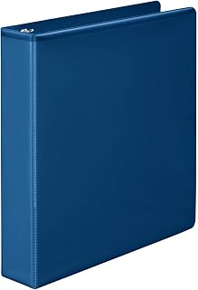 Wilson Jones 1-1/2 Inch 3 Ring Binder, Basic Round Ring View Binder, Blue (W362-34BLPP)