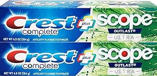 Crest Complete Whitening Plus Scope Outlast Ultra Toothpaste 6.5 oz (184g) - Pack of 2