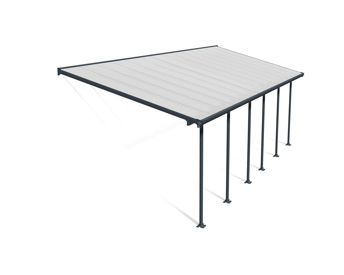 Palram Gray / 10' x 28' / Garden Awnings