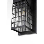 Palmer One Light Outdoor Wall Sconce Black by Lighting Design – Iron, Black