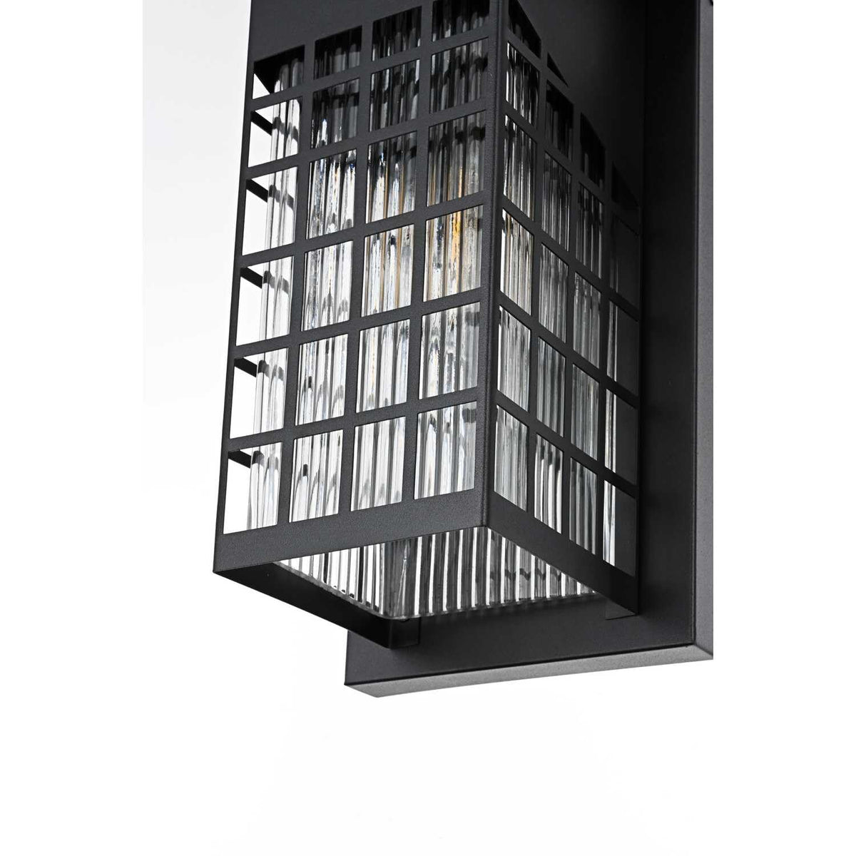Palmer One Light Outdoor Wall Sconce Black by Lighting Design – Iron, Black