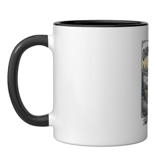 Vintage Oak Street Beach Chicago Design Ceramic Mug by Lakefront Summer Co – 11 Ounces, 11 fluid_ounces, Ceramic, Black/White