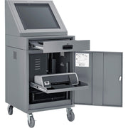 Global Industrial Grey / 24.5 inches x 55.5 inches x 22.5 inches / Industrial Computer Workstations