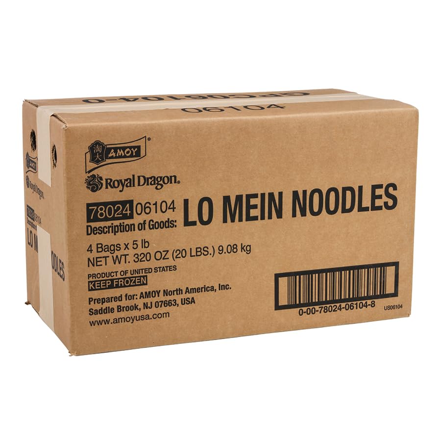 Amoy Lo Mein Noodles by Ajinomoto Windsor – 8.2 inches (W) x 16.1 inches (L) x 9.5 inches (H), Pack of 4