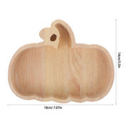 Gleavi Wood Pumpkin Tray, 7x5.5 Inch Serving Platter, Khaki