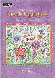 Lang, Simple Inspirations 2026 Planner, 8.5'' X 12'', 12-Month Calendar with Stapled Binding