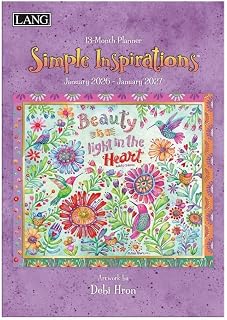 Lang, Simple Inspirations 2026 Planner, 8.5'' X 12'', 12-Month Calendar with Stapled Binding