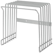 Metal Wire Wall Mount Cutting Board Rack - 9 1/2"L x 7 3/8"D x 10 1/2"H by HUBERT – 9.5 x 7.375 x 10.5 inches, Stainless Steel, Silver, Model WCH0402