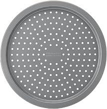 KitchenAid Nonstick Aluminized Steel Pizza Crisper, Dishwasher Safe, Contour Silver, 15.5 Inch