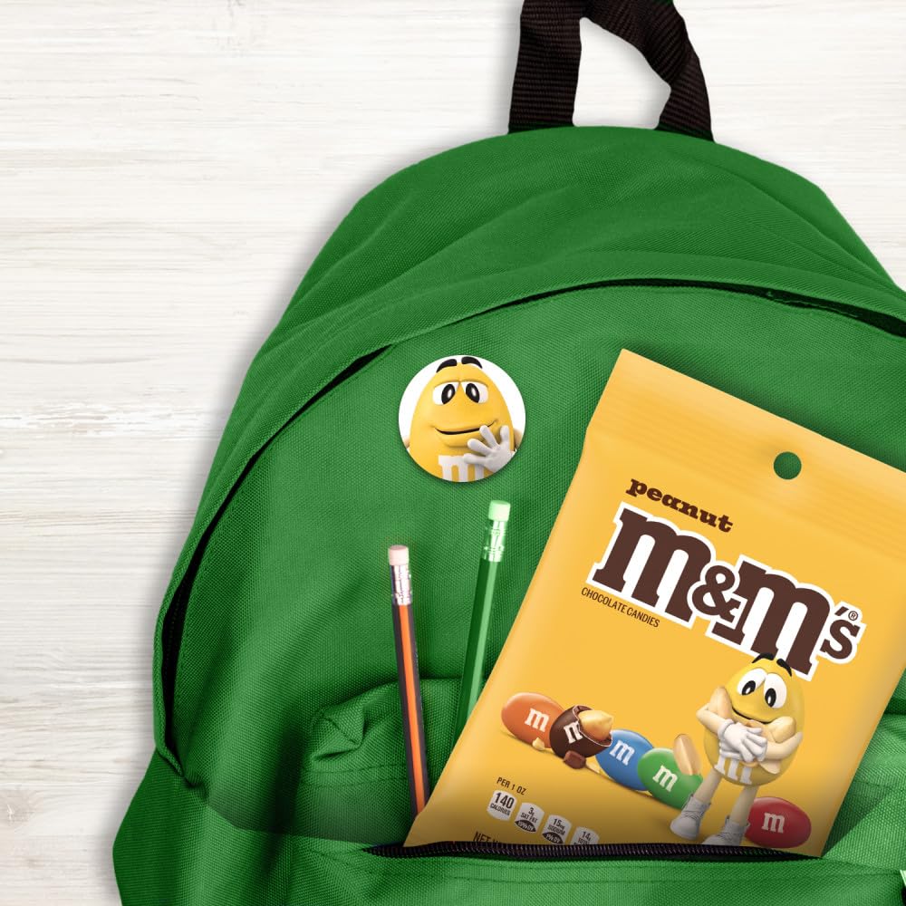 Peanut Chocolate Candy 5.3-Ounce Bag (Pack of 12) by M&M's – 5.3 Ounce (Pack of 12), Pack of 12, Model 548036