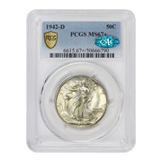 1942 D American Silver Walking Liberty MS-67+ $0.50 PCGS/CAC MS67+ by MINT STATE GOLD – Silver