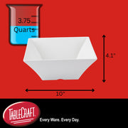 Frostone Collection White Melamine 3.75 Qt. Bowl by Tablecraft – 3.75 Quart, Melamine, White, Model MB94