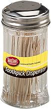 Tablecraft Products Glass Toothpick Dispenser with Picks
