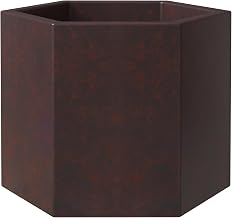 LeisureMod Thicket Hexagon Planter – Fiberstone + MgO Clay, 7–14″ – Modern Weather‑Resistant Pot with Drainage for Indoor/Outdoor Use