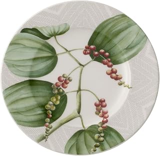 Villeroy & Boch Malindi Fine Premium Bone Porcelain Bread Plate, Green, Red, White, 16 x 16 x 2 cm, 16 cm
