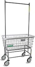 R&B Wire Products, Inc., Large Capacity Antimicrobial Wire Laundry Cart, Total Capacity 125 lb, Model# 200F56/ANTI