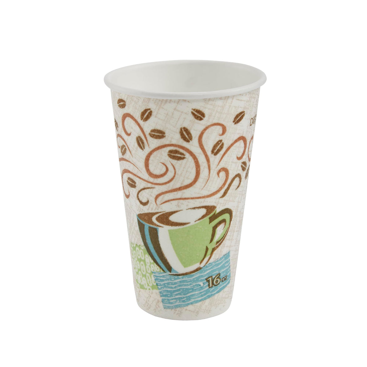 Georgia-Pacific PerfecTouch Coffee Dreams Insulated Paper Hot Cup by Dixie – 16 Ounces, Polystyrene (PS), ['Multicolor'], Model 5356CD