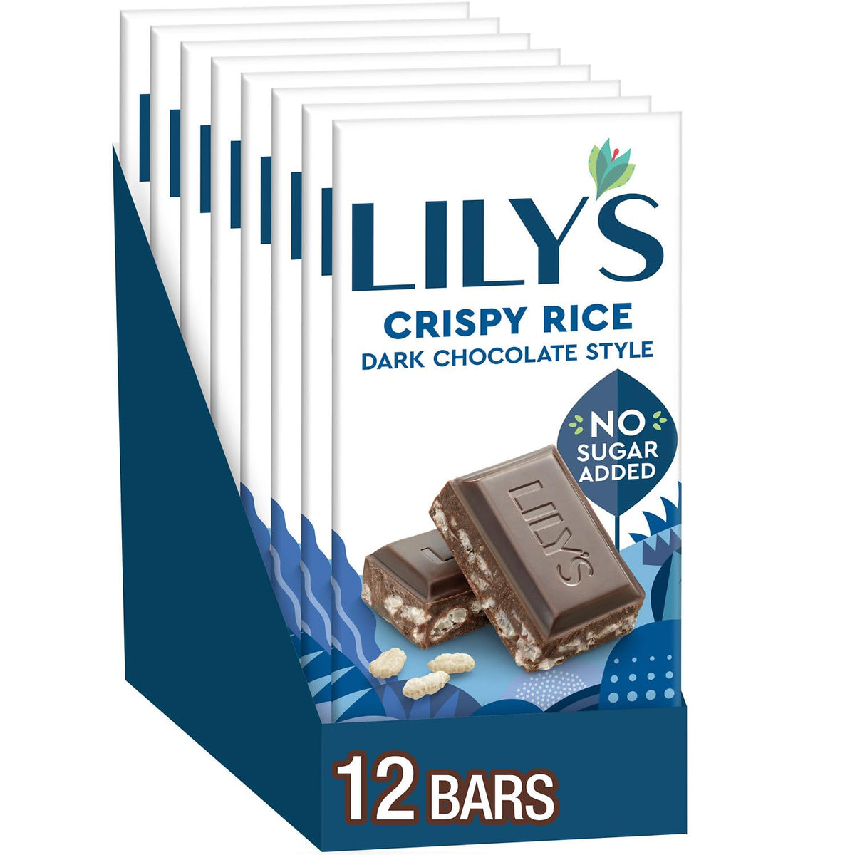 Lily's Crispy Rice Dark Chocolate Style / 3 Ounce (Pack of 144) / Dark Brown Candy & Chocolate Bars