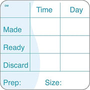 DayMark Safety Systems DissolveMark IT110038 Made/Ready/Discard Dissolvable Label, 2" x 2", 250 per Roll