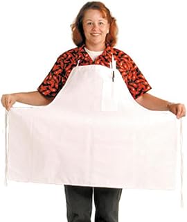 Chef Revival 600BAW Poly Cotton Extra Wide Bib Apron with Pencil Pocket, 30 by 38-Inch, White