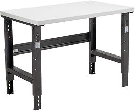 Global Industrial Adjustable Height Workbench C-Channel Leg, 48" W x 36" D